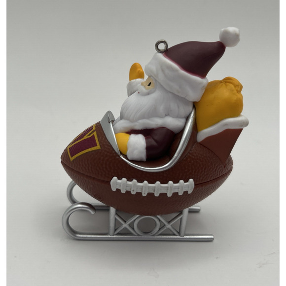 Hallmark Washington Commanders Santa Christmas Ornament Football Sleigh - Picture 4 of 6